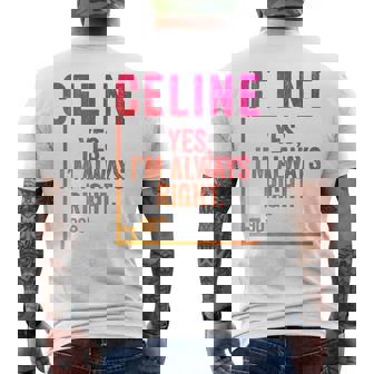 面白いセリーヌ 面白いセリーヌ 名前 誕生日シャツ ギフト メンズTシャツ バックプリント - Kawaiitshirt