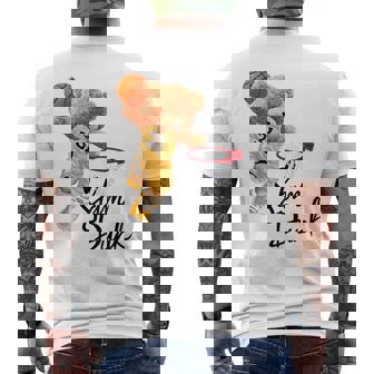 面白いテディベア スラムダンク テディベア バスケットボール メンズTシャツ バックプリント - Kawaiitshirt