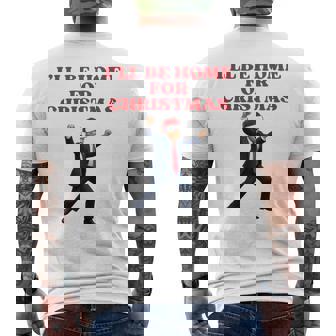 面白いトランプサンタハット、クリスマスに家に帰るよ 長袖tシャツ メンズTシャツ バックプリント - Kawaiitshirt