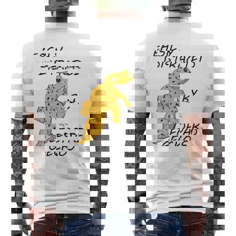 面白いヒョウモントカゲモドキ 発言するトカゲ 爬虫類 メンズTシャツ バックプリント - Kawaiitshirt