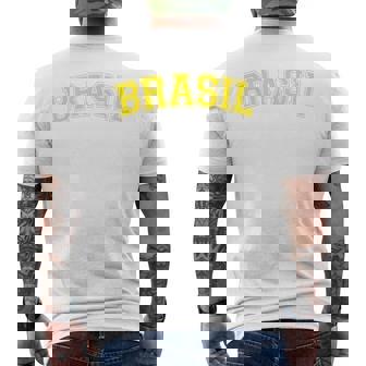 面白いブラジルシャツ ブラジルグリーンフラッグ メンズTシャツ バックプリント - Kawaiitshirt