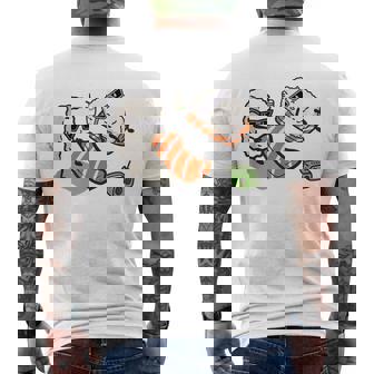 面白い寿司 ビーチで日光浴 メンズTシャツ バックプリント - Kawaiitshirt