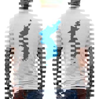 韓国統一旗、韓国統一地図 メンズTシャツ バックプリント - Kawaiitshirt