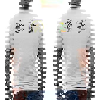 風神雷神 デフォルメ神キャラ ポップアートファッションデザイン 和風 メンズTシャツ バックプリント - Kawaiitshirt