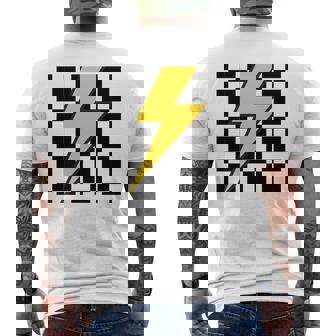 黄色の稲妻チェッカー審美的レーシング 長袖tシャツ メンズTシャツ バックプリント - Kawaiitshirt