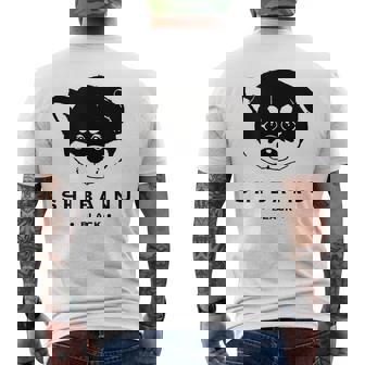 黒柴ちびちゃん かわいい柴犬 メンズTシャツ バックプリント - Kawaiitshirt