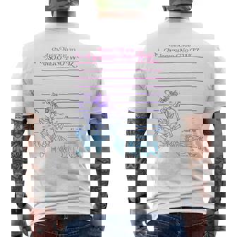 黒猫のウィズ 嘘猫のウィズ E メンズTシャツ バックプリント - Kawaiitshirt