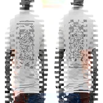 龍体文字フトマニ図 タロット 幸運 メンズTシャツ バックプリント - Kawaiitshirt