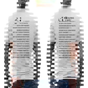 （背中側 バックプリント）314 円周率 パイ《数学》【変なtシャツ屋さん】理数系 数字 メッセージ 面白い メンズTシャツ バックプリント - Kawaiitshirt