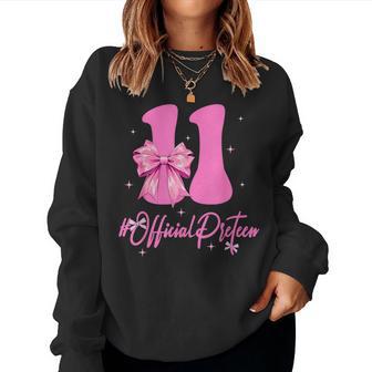 11 Year Old Official Pre-N 11Th Birthday Coquette Girl Women Sweatshirt - Thegiftio UK
