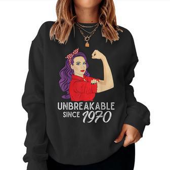 1970 52 Geburtstag Frauen Retrointage 52Nd Birthday Sweatshirt Frauen - Geschenkecke