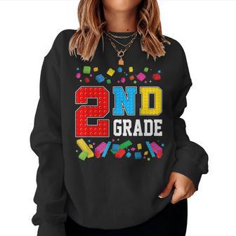 2Nd Grade Master Builder Back To School Building Blocks Women Sweatshirt - Thegiftio