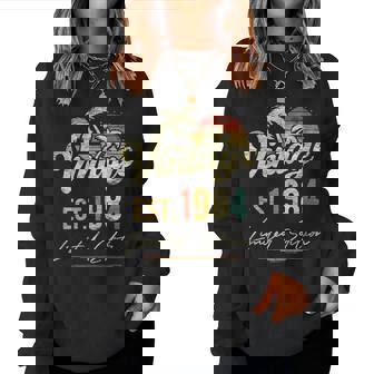 38 Añosintage 38 Cumpleaños 1984 Chicos Divertidos Chicos Niñas Cuello Sudadera Mujer - Regaloses