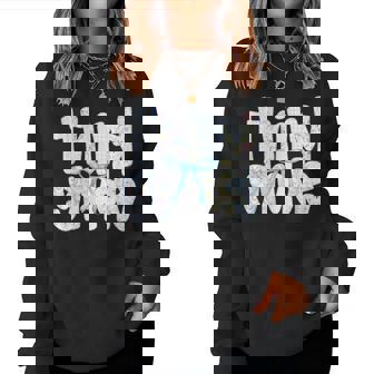 3Rd Grade Coquette Bow Third Grade Blue Toile Teacher Girl Women Sweatshirt - Thegiftio