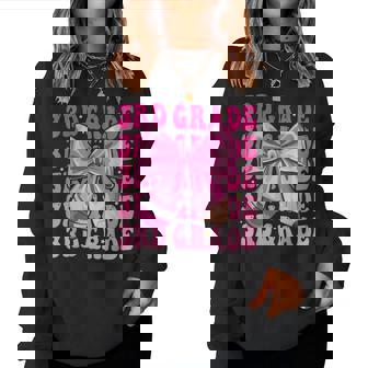 3Rd Grade Girls Coquette Bow Back To School Third Grade Women Sweatshirt - Thegiftio