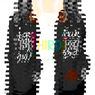 3Rd Grade Team Pencil Teacher Student Back To School Girls Women Sweatshirt - Thegiftio