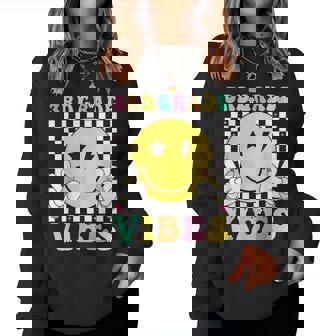 3Rd Grade Vibes Girls Back To School Third Grade Teacher Women Sweatshirt - Thegiftio