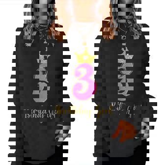 3歳の誕生日 女の子 3歳 誕生日パーティー 幼児 レディーススウェットシャツ - Kawaiitshirt