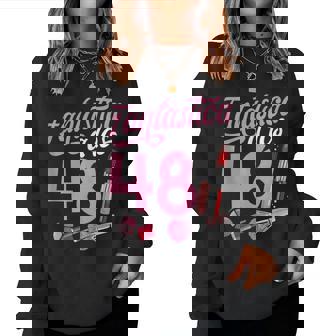 48 Años Cumpleaños Nacido En 1975 Regalo De 48 Años In Mangas Sudadera Mujer - Regaloses