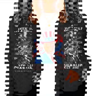 Make 4Th Of July Great Again Trump Firework Women Women Sweatshirt - Monsterry