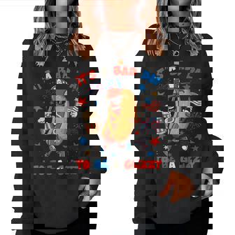 4Th Of July Hotdog Bad Day To Be Glizzy Women Women Sweatshirt - Monsterry