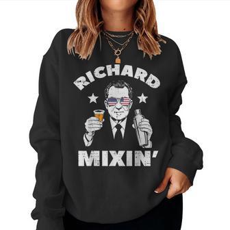 4Th Of July Richard Mixin Nixon President Patriot Women Women Sweatshirt - Thegiftio UK