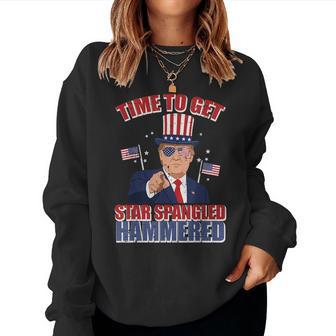 4Th Of July Star Spangled Hammered Patriotic Women Women Sweatshirt - Thegiftio UK