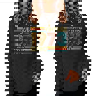 52歳の誕生日プレゼント 52歳 男性 女性 レトロ ヴィンテージ 1973 レディーススウェットシャツ - Kawaiitshirt