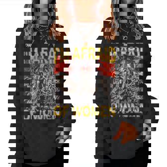 Afraid Of Edgy Skeleton Bootleg Hard Skeleton Meme Women Sweatshirt - Monsterry