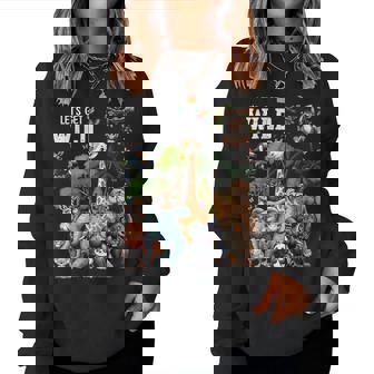 Allons Chercher Des Animaux De Zooauvages Unafari Dans La Jungle Sweat-shirt pour femme - Cadeauxyz