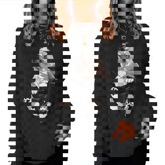 I Am Looking At You 面白い チワワ ポケット犬 お母さん 恋人 レディーススウェットシャツ - Kawaiitshirt