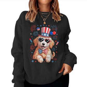 American Flag Patriotic Goldendoodle 4Th Of July Dog Women Women Sweatshirt - Thegiftio UK