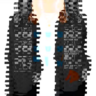 Aso De Agua Nerd Divertido Medio Optimista Pesimista Realista Cuello Sudadera Mujer - Regaloses