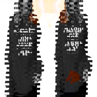 Atumble Might Prevent A Fall 小さな失敗は大きな失敗を防ぐ 英語 文字入り 格言 レディーススウェットシャツ - Kawaiitshirt