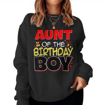 Aunt Of The Birthday Boy Family Party Birthday Outfit Women Sweatshirt - Thegiftio UK