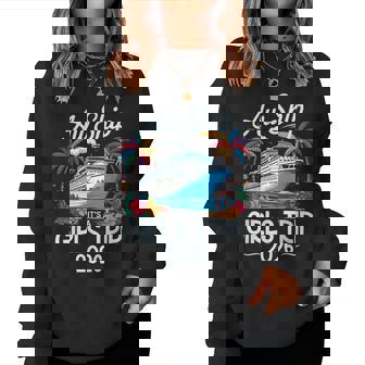 Awhip It's A Girls Trip 2026 マッチング クルーズ旅行 バケーション レディーススウェットシャツ - Kawaiitshirt