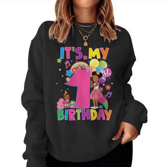 Baby Girl 1St Birthday Party Pink Doll Family Decorations Women Sweatshirt - Thegiftio UK