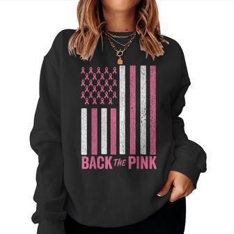 Back The Pink Breast Cancer Awareness Flag Toddler Women Sweatshirt - Thegiftio UK