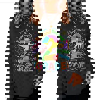 Back To School 2Nd Grade Team Typography Student Teacher Women Sweatshirt - Thegiftio