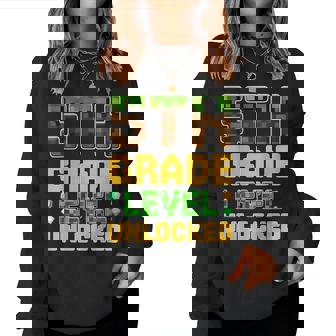 Back To School 5Th Grade Boys Gamer First Day Of Fifth Grade Women Sweatshirt - Thegiftio