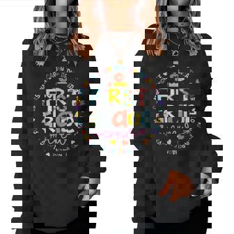 Back To School First Grade Crew Teacher Squad Matching Women Sweatshirt | Mazezy