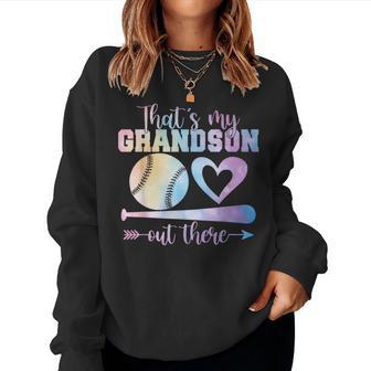 Baseball Mother's Day Grandma That's My Grandson Out There Women Sweatshirt - Thegiftio UK