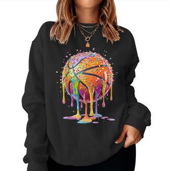 Basketball Ice Cream Drip For Boys Girls Youth Women Sweatshirt - Thegiftio UK