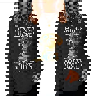 Beagle Mommyビーグル ママ フンデ ママについてつぶやく イングリッシュ・ビーグル ママ レディーススウェットシャツ - Kawaiitshirt