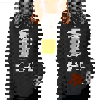 Beer ビール In Japanese レディーススウェットシャツ - Kawaiitshirt