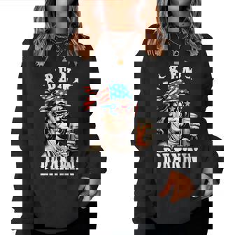 Ben Drankin Benjamin Franklin 4Th Of July Usa Flag Women Sweatshirt - Monsterry