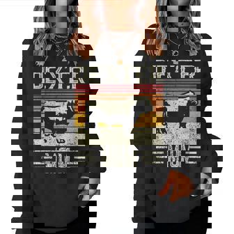 Best Cow Mom Vintage Cattle Dexter Women Sweatshirt | Mazezy