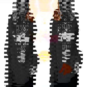 Best Friends Forever Beef Lover Pork Meat Bacon Burger レディーススウェットシャツ - Kawaiitshirt