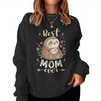 Best Mom Ever Sloth Mother & Child Mother's Day Women Sweatshirt - Thegiftio UK