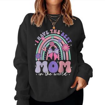 I Have The Best Mom In The World Coquette Bow Women Sweatshirt - Thegiftio UK